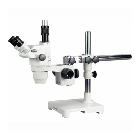 AmScope 2X-225X Ultimate Trinocular Zoom Microscope On Single-Arm Boom Stand